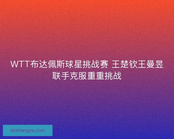 WTT布达佩斯球星挑战赛 王楚钦王曼昱联手克服重重挑战